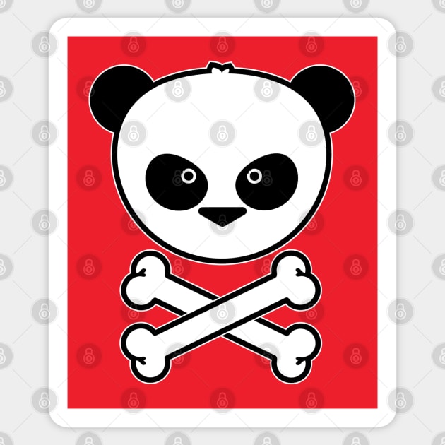 Panda Bones Sticker by wuxter